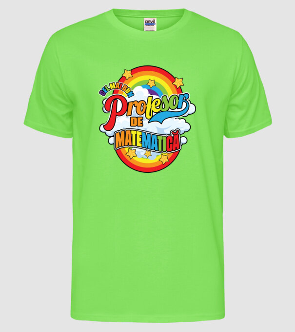 Cel mai bun matematică model verde neon pe tricou