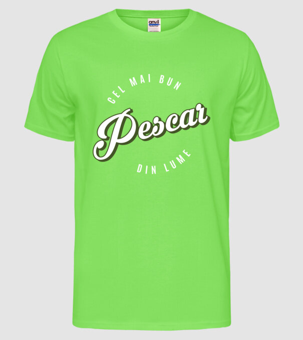 Cel mai bun Pescar din lume model verde neon pe tricou