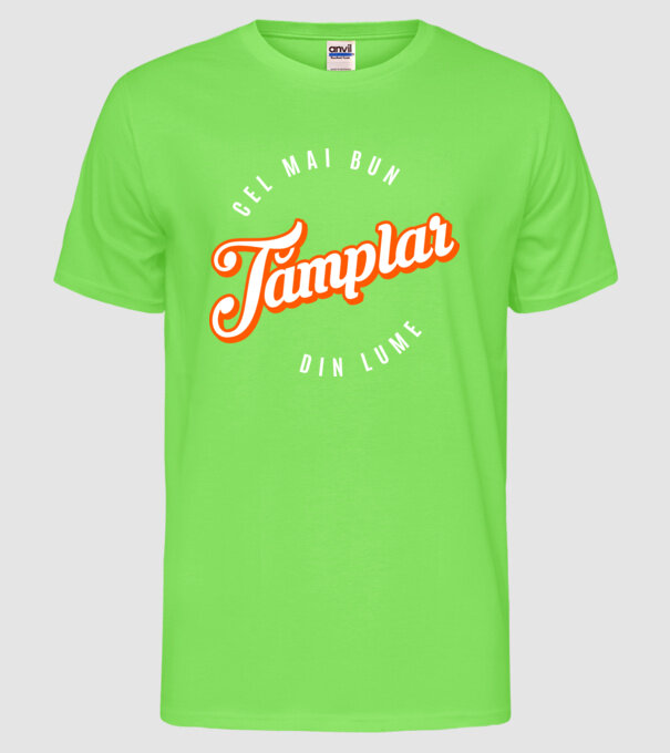 Cel mai bun TÂMPLAR din lume model verde neon pe tricou