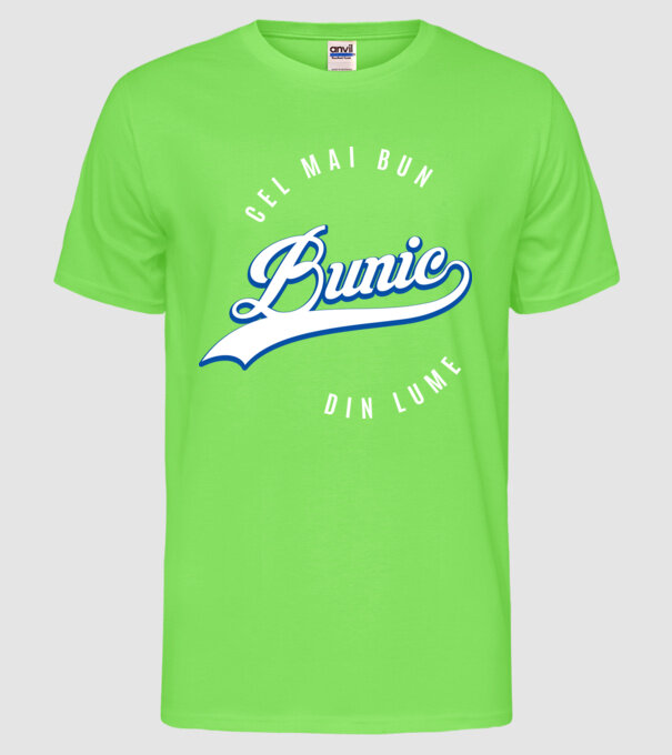cel mai bun bunic din lume model verde neon pe tricou