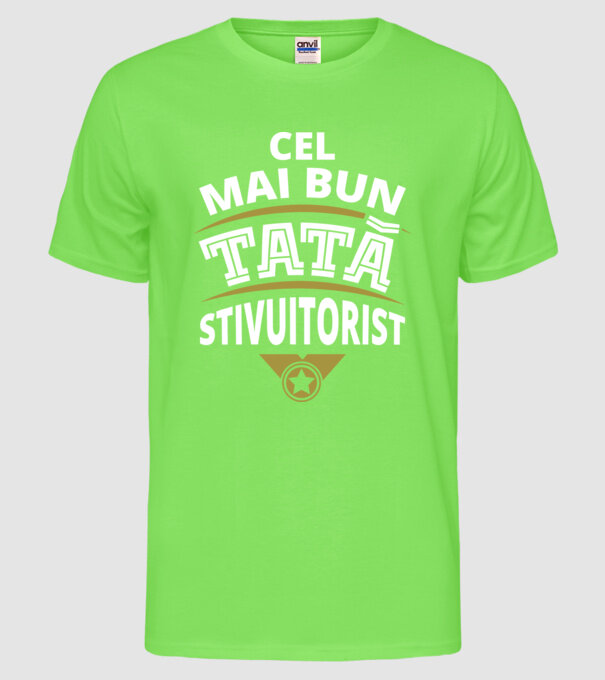 Cel mai bun tată stivuitorist model verde neon pe tricou