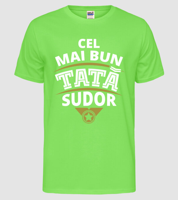 Cel mai bun tată sudor model verde neon pe tricou