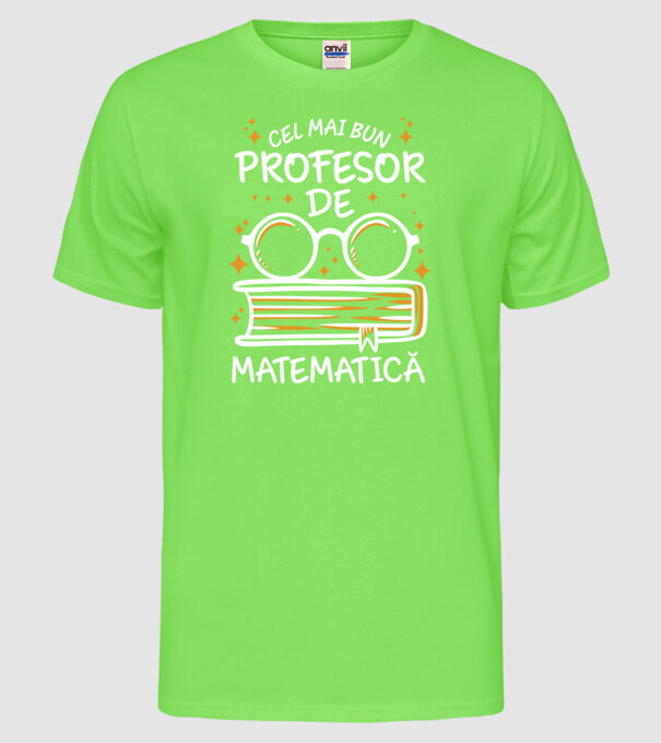 Cel mai profesor matematică model verde neon pe tricou