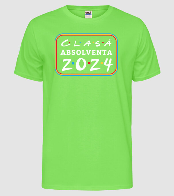 Clasă absolventă friends model verde neon pe tricou