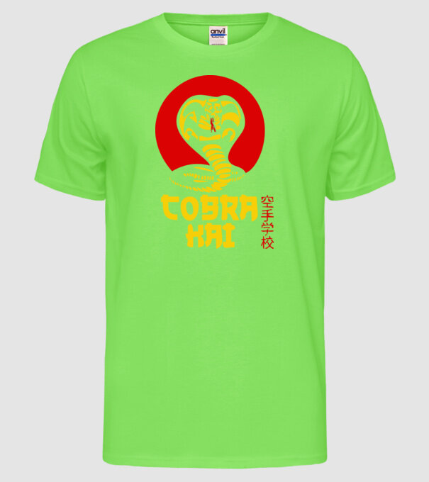 cobra kai japan logo model verde neon pe tricou