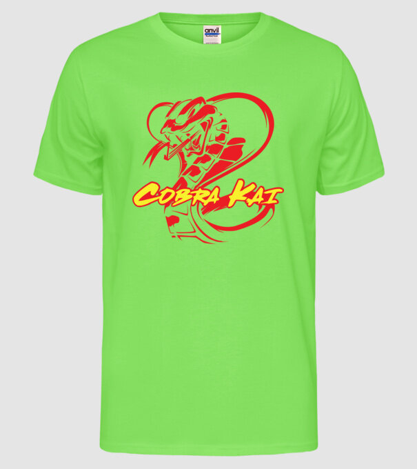 cobra kai simple model verde neon pe tricou