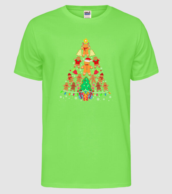 Cookie christmas tree model verde neon pe tricou
