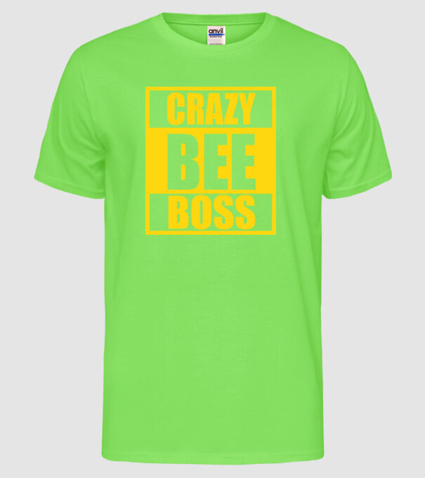Crazy bee boss model verde neon pe tricou