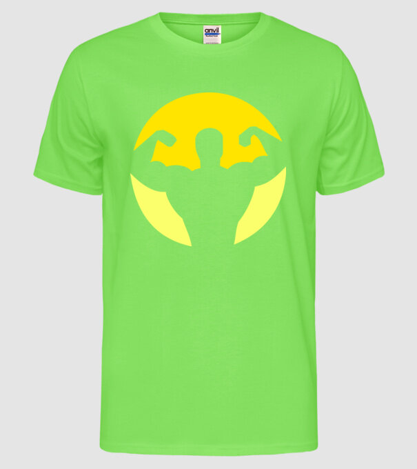 Culturism model verde neon pe tricou