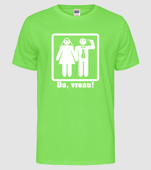 Da, vreau model verde neon pe tricou