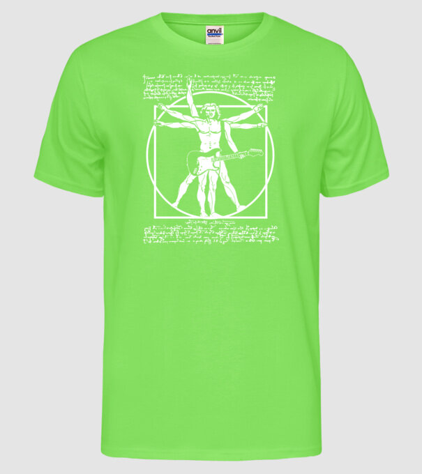 Da Vinci model verde neon pe tricou
