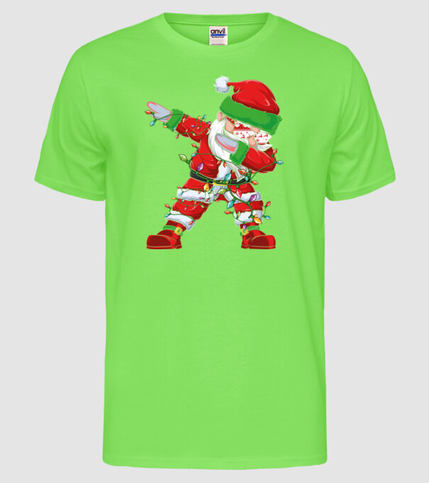 Dab Santa model verde neon pe tricou