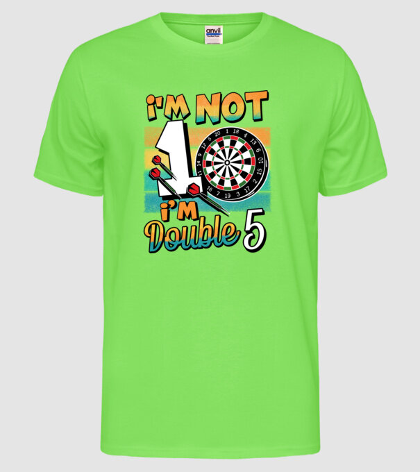 Darts Birthday 10 years old model verde neon pe tricou
