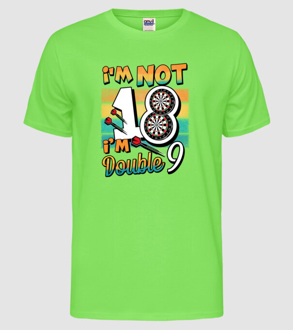 Darts Birthday 18 years old model verde neon pe tricou
