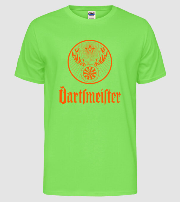 Dartsmeister Dark model verde neon pe tricou
