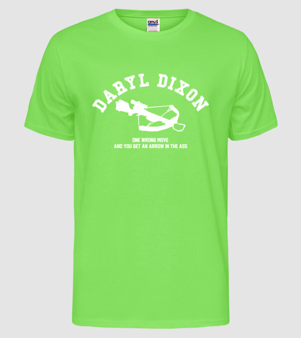 Daryl Dixon model verde neon pe tricou