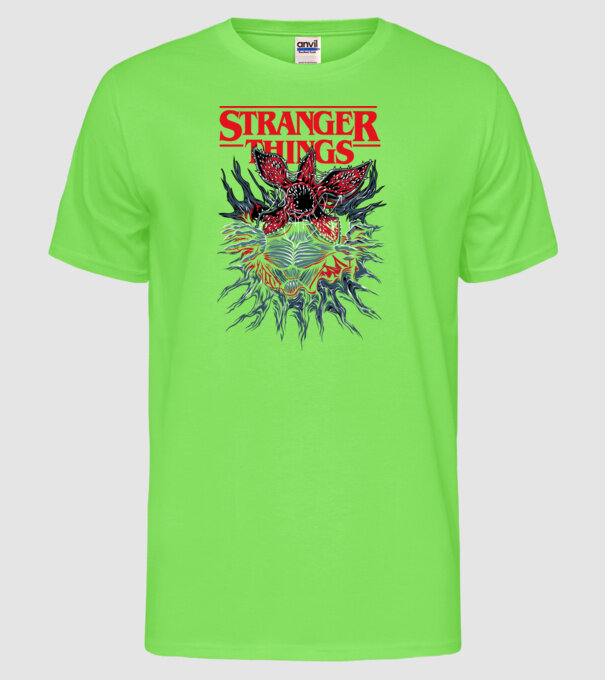 DEMOGORGON model verde neon pe tricou