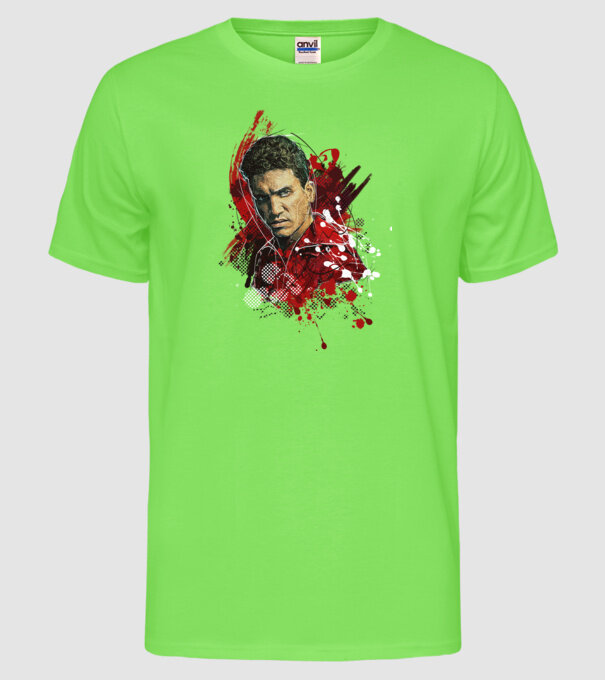 denver poster model verde neon pe tricou