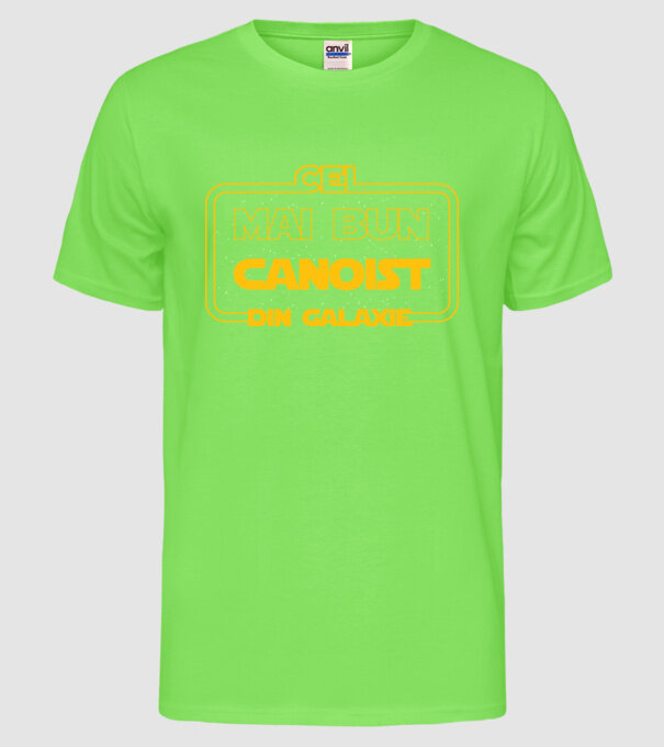 Cel mai bun canoist din galaxie model verde neon pe tricou