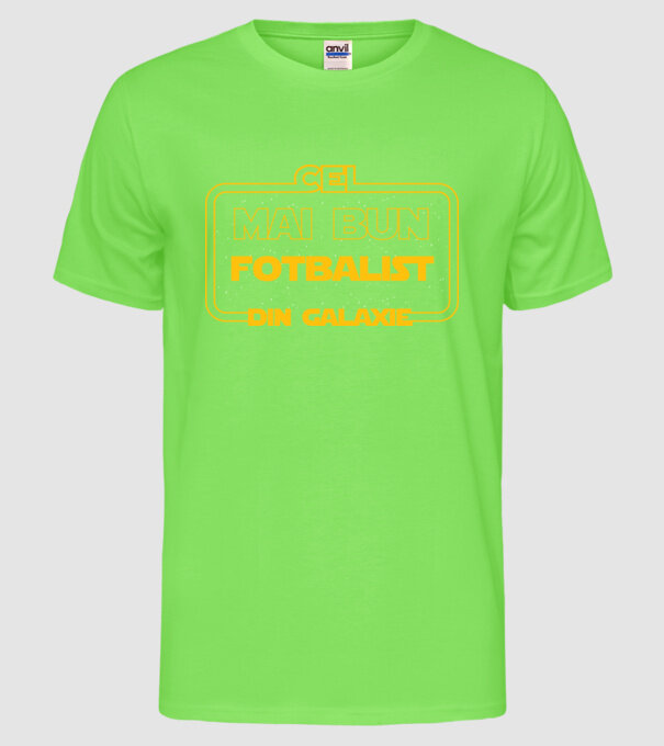 Cel mai bun fotbalist din galaxie model verde neon pe tricou