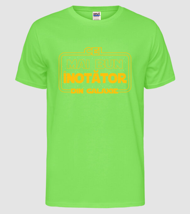 Cel mai bun înotător din în galaxie model verde neon pe tricou