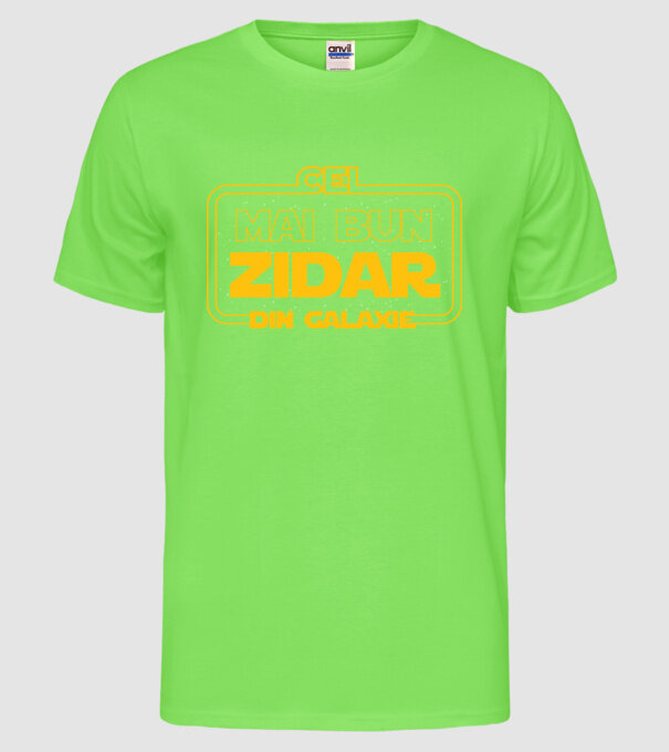 Cel mai bun zidar din galaxie model verde neon pe tricou