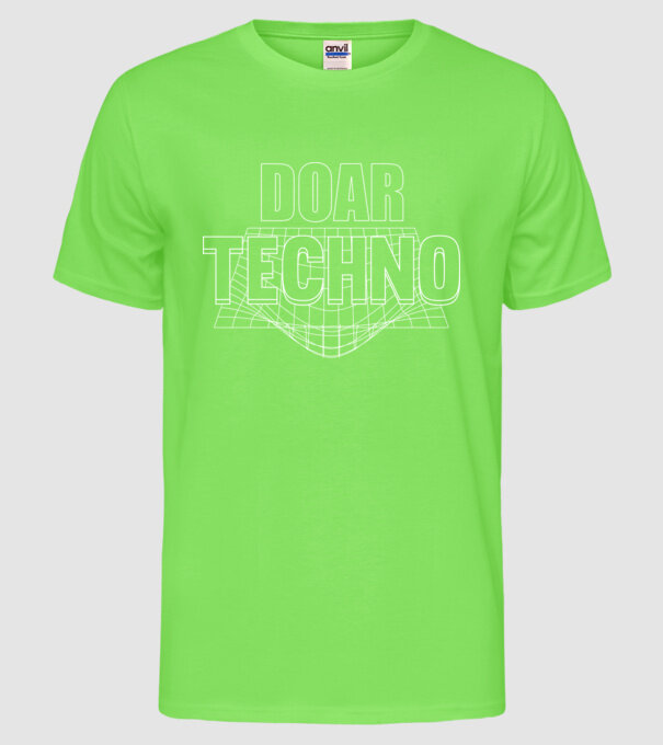Doar techno model verde neon pe tricou
