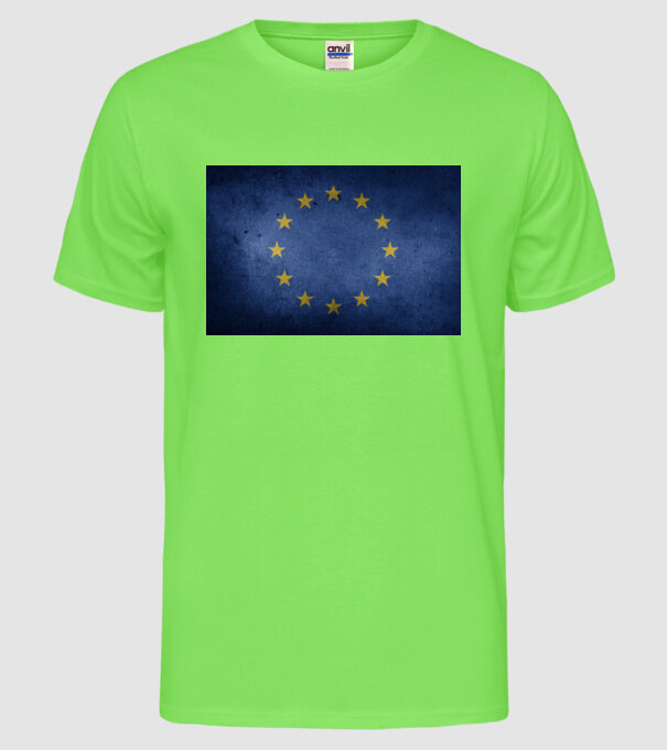 EU model verde neon pe tricou