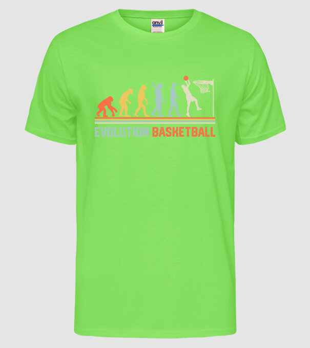 Evolution basketball model verde neon pe tricou
