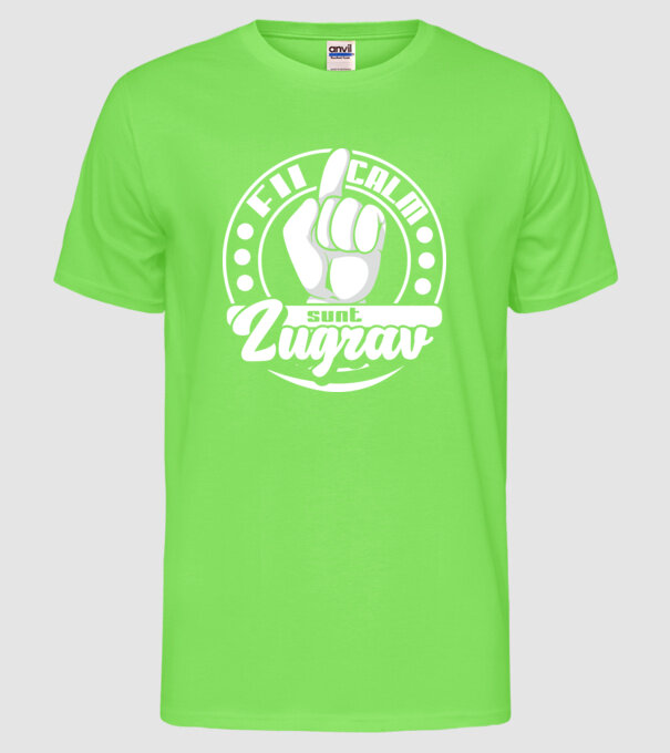 Fii calm... sunt zugrav model verde neon pe tricou