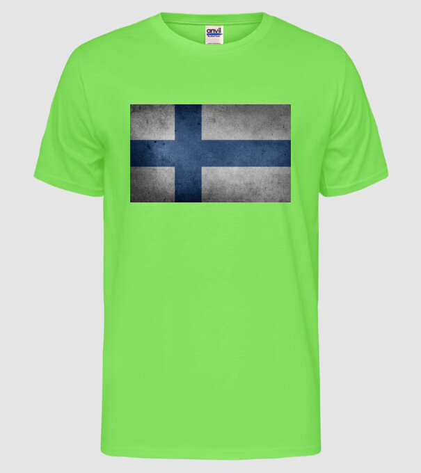 FINLAND model verde neon pe tricou