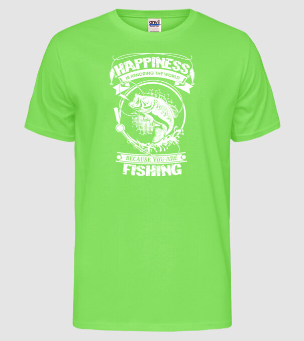 Fishing is ignoring the world model verde neon pe tricou