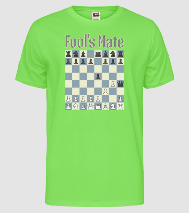 fool's mate model verde neon pe tricou