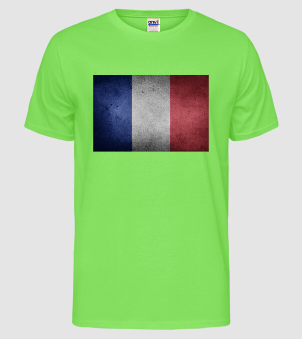 FRANCE model verde neon pe tricou