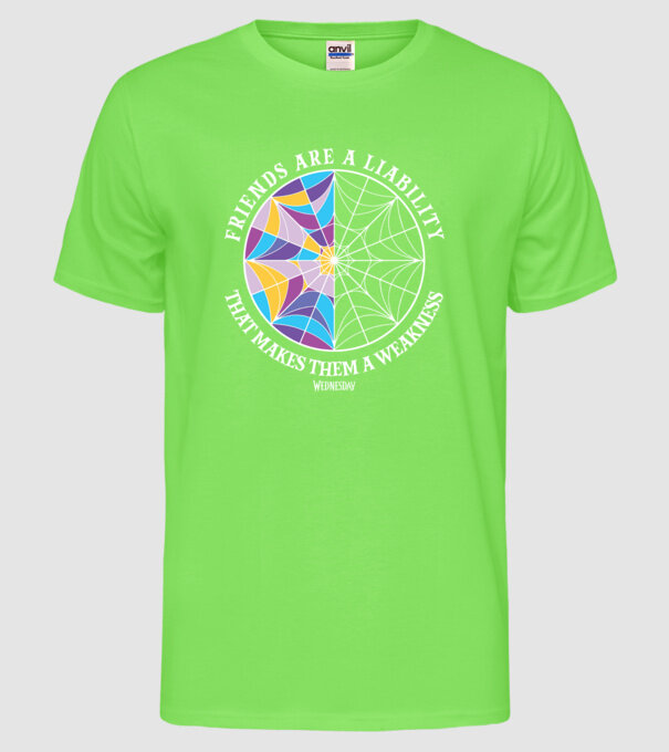 Friends are liability model verde neon pe tricou