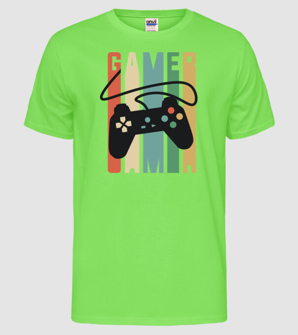 Gamer Controller model verde neon pe tricou