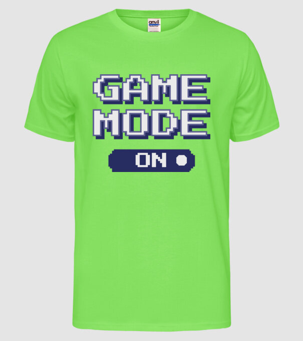 Gamer - Game mode on model verde neon pe tricou