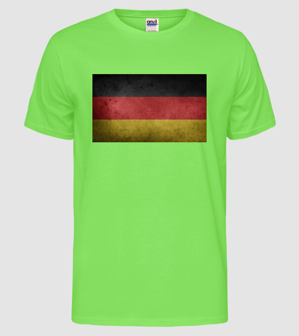GERMANY model verde neon pe tricou