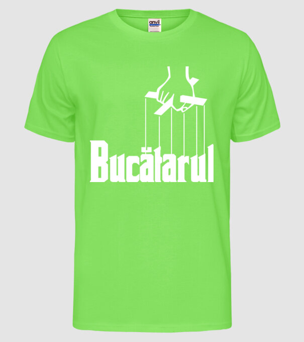 Bucătarul model verde neon pe tricou