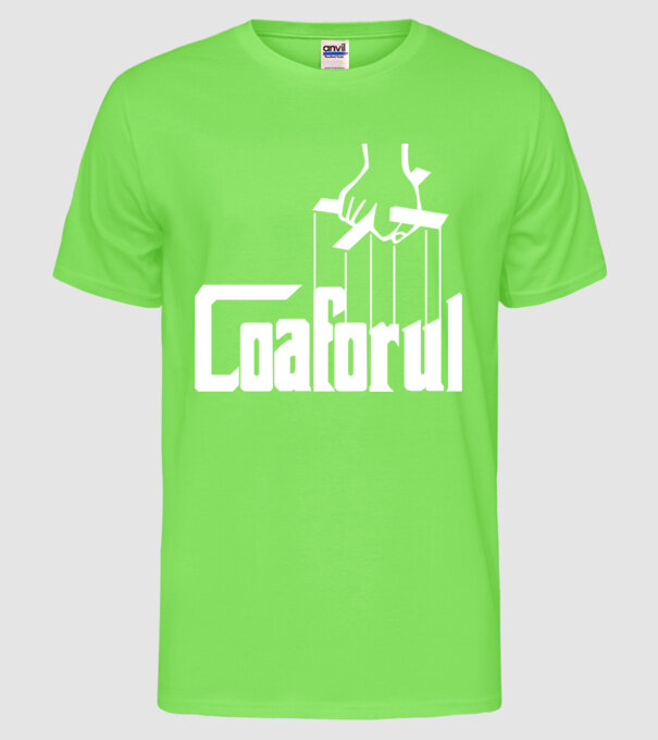 Coaforul/ Frizerul model verde neon pe tricou