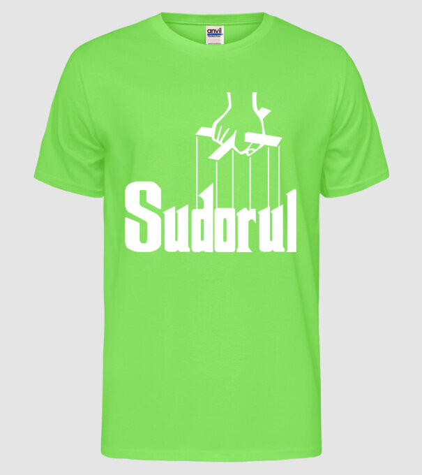 Sudorul model verde neon pe tricou
