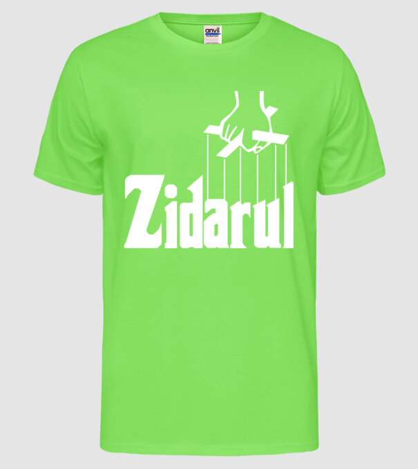 Zidarul model verde neon pe tricou