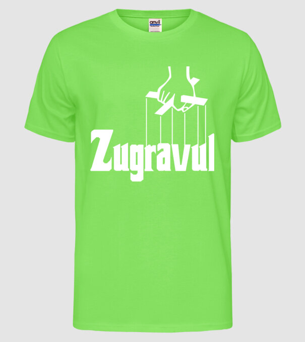 Zugravul model verde neon pe tricou