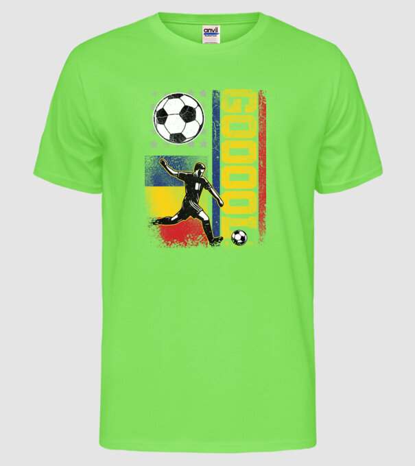 GOOOL model verde neon pe tricou