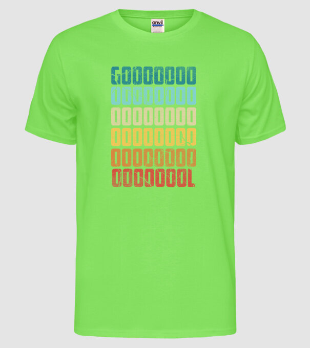 GOOOL retro model verde neon pe tricou