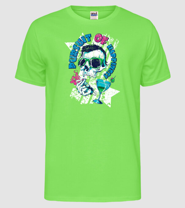 Graffiti model verde neon pe tricou