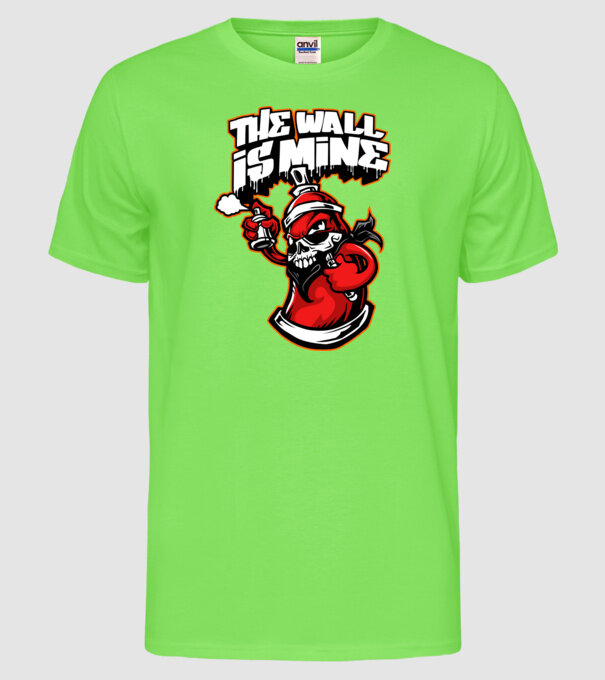 Graffiti model verde neon pe tricou