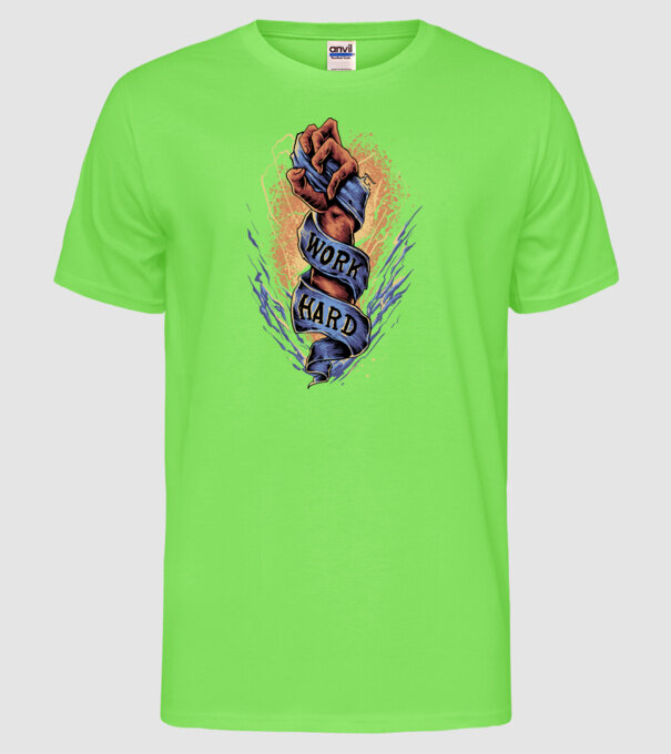 Graffiti model verde neon pe tricou