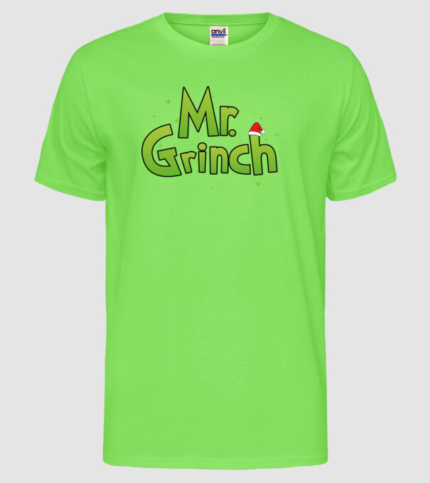 Grinch Family Mr Grinch model verde neon pe tricou
