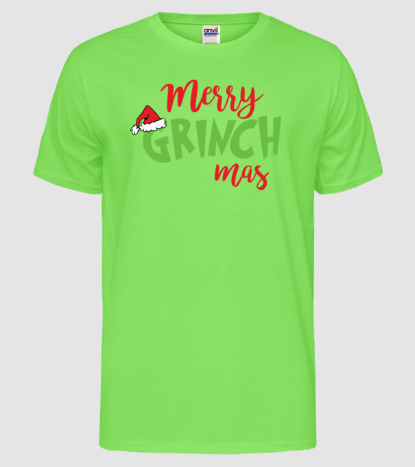 Grinchmas model verde neon pe tricou